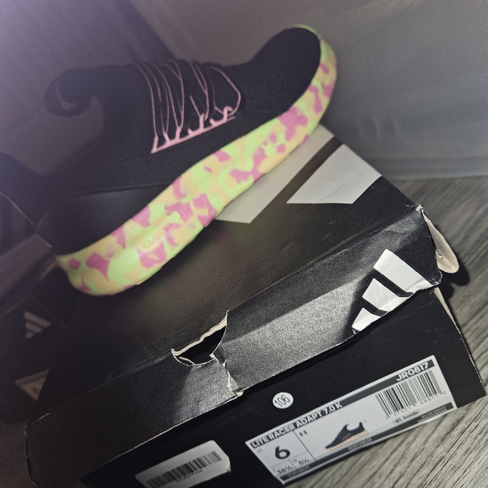 adidas Black and Pink Women's Sneakers